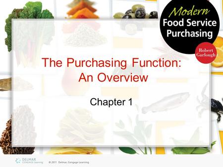 The Purchasing Function: An Overview