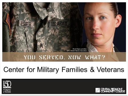 1201 Elizabeth Ave. Charlotte, NC 28209 Center for Military Families & Veterans.