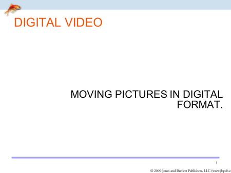 MOVING PICTURES IN DIGITAL FORMAT.