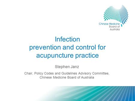 Infection prevention and control for acupuncture practice
