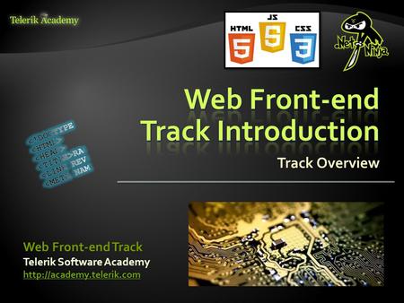 Track Overview Telerik Software Academy  Web Front-end Track.