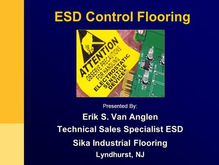 Technical Sales Specialist ESD Sika Industrial Flooring