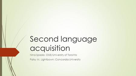 presentation about learning second language