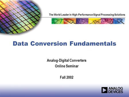 Data Conversion Fundamentals