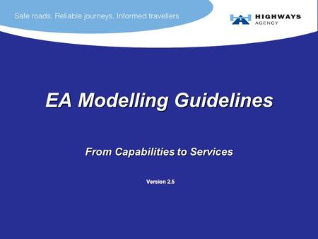 EA Modelling Guidelines