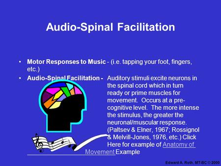 Audio-Spinal Facilitation