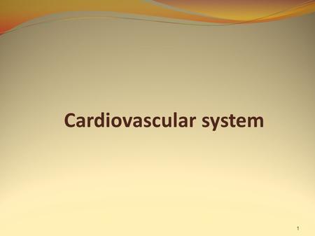 Cardiovascular system 1. The circulatory system 2 The function is to transport O 2 and nutrients to the cells of the body and to carry away CO 2 and other.