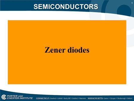SEMICONDUCTORS Zener diodes.
