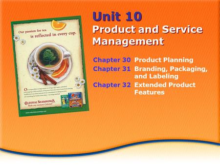Unit 10 Product and Service Management
