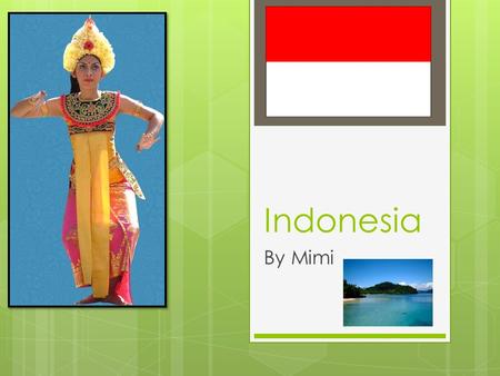Indonesia By Mimi. Geography  Indonesia is located north west of Australia.  17,500 islands make up Indonesia and over 6,000 of them are inhabited.