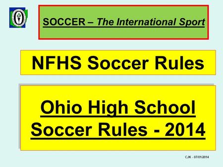 Ohio High School Soccer Rules