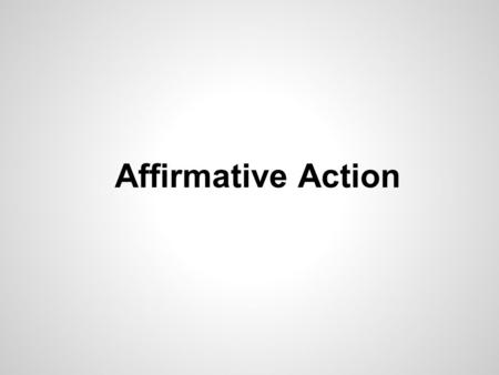 Affirmative Action. Basis of classificationStandard of reviewApplying the test RaceInherently suspect (difficult to meet) Is the classification necessary.
