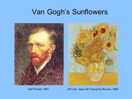 Van Gogh’s Sunflowers Self-Portrait, 1887