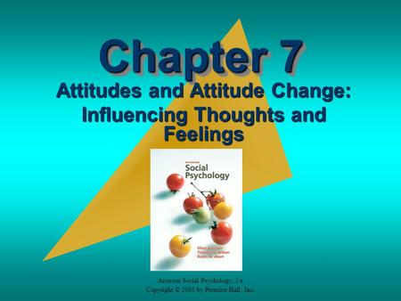 Attitudes and Attitude Change: Influencing Thoughts and Feelings