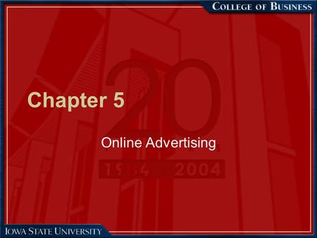 Chapter 5 Online Advertising.