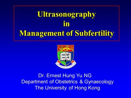 Ultrasonography in Management of Subfertility