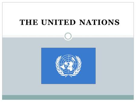 THE United nations.