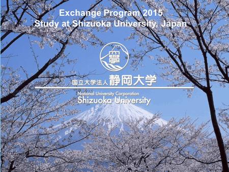 Study at Shizuoka University, Japan