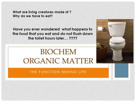 Biochem Organic Matter