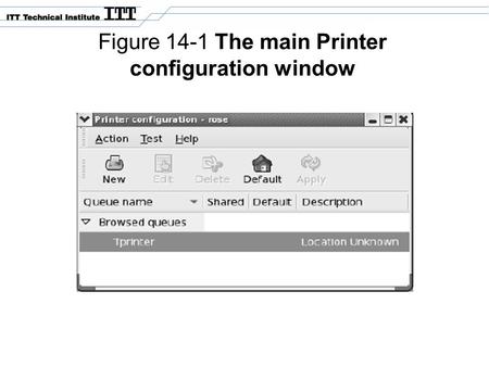Figure 14-1 The main Printer configuration window.