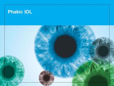Phakic IOL. 2 How the eye works Light rays enter the eye through the clear cornea, pupil and lens. These light rays are focused directly onto the retina,