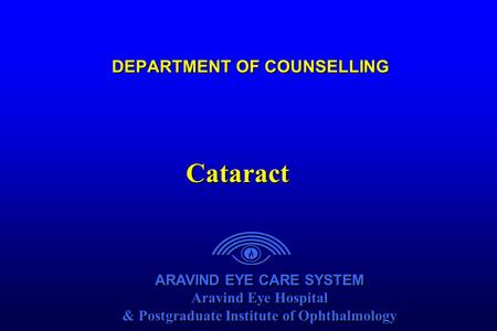 DEPARTMENT OF COUNSELLING