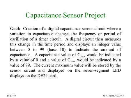 Capacitance Sensor Project