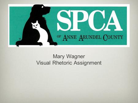 Mary Wagner Visual Rhetoric Assignment. Every year, approximately 6-8 million animals are surrendered to shelters throughout the United States.