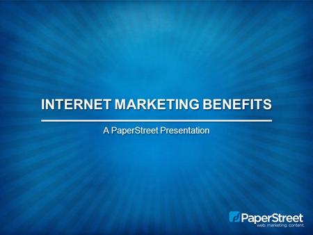 internet marketing advantages