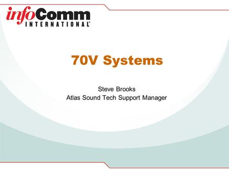 Steve Brooks Atlas Sound Tech Support Manager