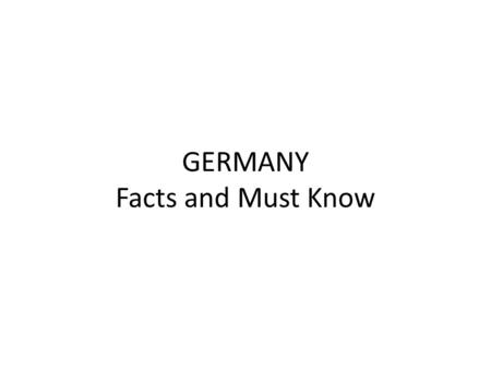 GERMANY Facts and Must Know. Accommodation Intern can rent shared flat, dormitory or whole apartment. It is advised to start looking for apartment as.