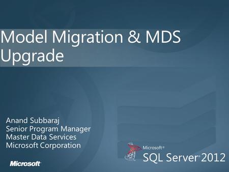 Agenda Model migration vs MDS upgrade Model migration overview Model migration – how does it work? Model package Demo.