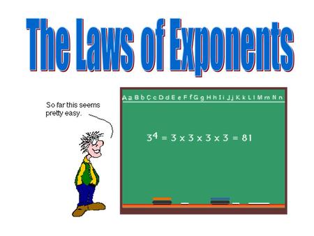 The Laws of Exponents.