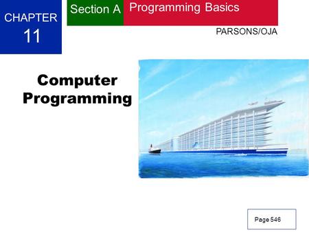 11 Computer Programming Section A Programming Basics CHAPTER