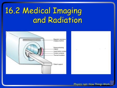 16.2 Medical Imaging and Radiation. Ideas for today What are x-rays and gamma rays? How are x-rays used for imaging? How are gamma rays used to kill tumors?