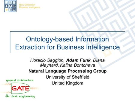 Ontology-based Information Extraction for Business Intelligence