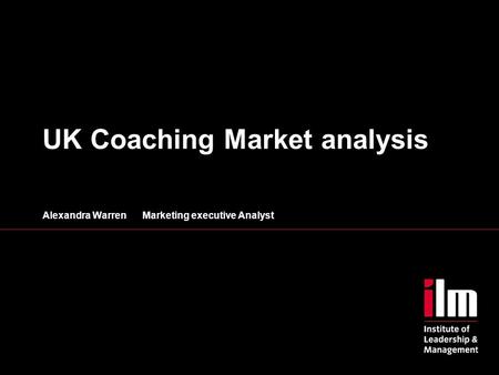 Alexandra WarrenMarketing executive Analyst UK Coaching Market analysis.