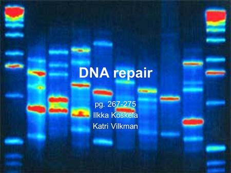 DNA repair pg. 267-275 Ilkka Koskela Katri Vilkman.