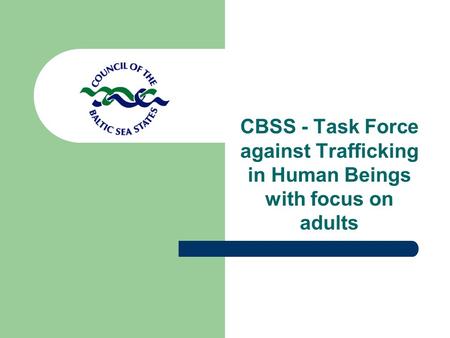 CBSS - Task Force against Trafficking in Human Beings with focus on adults.