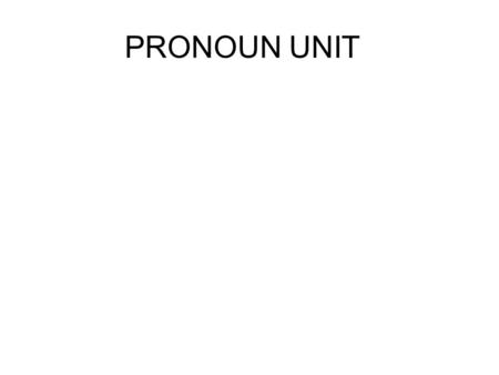 PRONOUN UNIT. Pronouns Pronoun: a word used in place of one or more nouns Ex. Bradley threw the football. He threw it. Antecedent: the noun the pronoun.