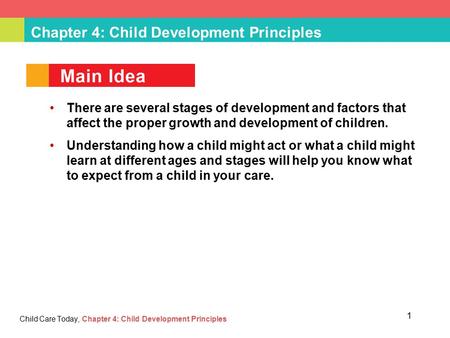 Chapter 4: Child Development Principles
