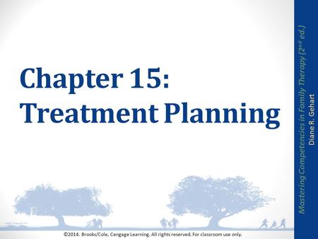 Chapter 15: Treatment Planning
