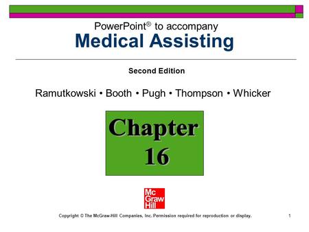 Medical Assisting Chapter 16