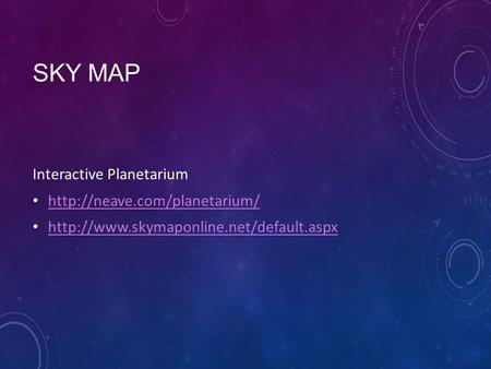 Sky map Interactive Planetarium