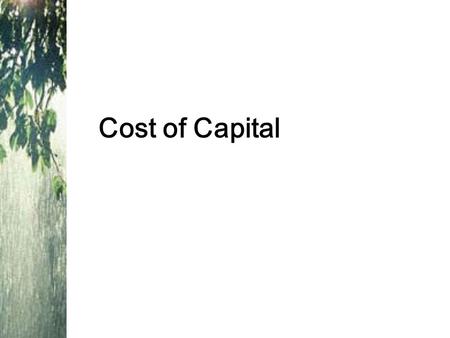 Why Cost of Capital Is Important
