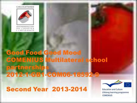 Good Food Good Mood COMENIUS Multilateral school partnerships 2012-1-GB1-COM06-18592-9 Second Year 2013-2014.