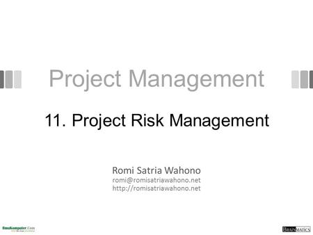 11. Project Risk Management