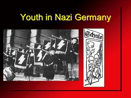Youth in Nazi Germany. Why did the Hitler youth organizations exist? Hitler claimed that his Reich would last for a thousand years For Hitler, this.