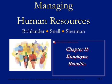 Managing Human Resources Bohlander  Snell  Sherman