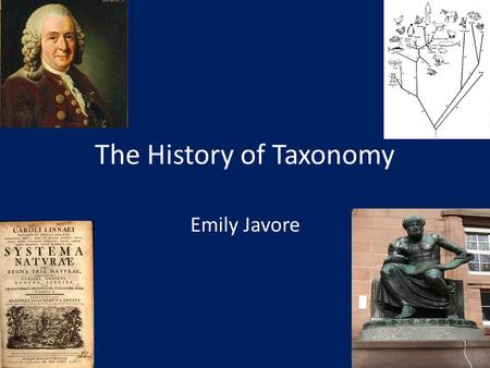 The History of Taxonomy Emily Javore. Taxonomy Taxis: order or arrangement. Nomos: law or science. The practice and science of classification. More specifically,